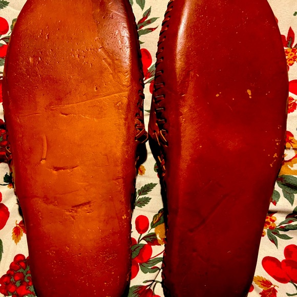 Men's Moroccan Leather Slippers, handmade, new, size 9.5-10 - Picture 5 of 6